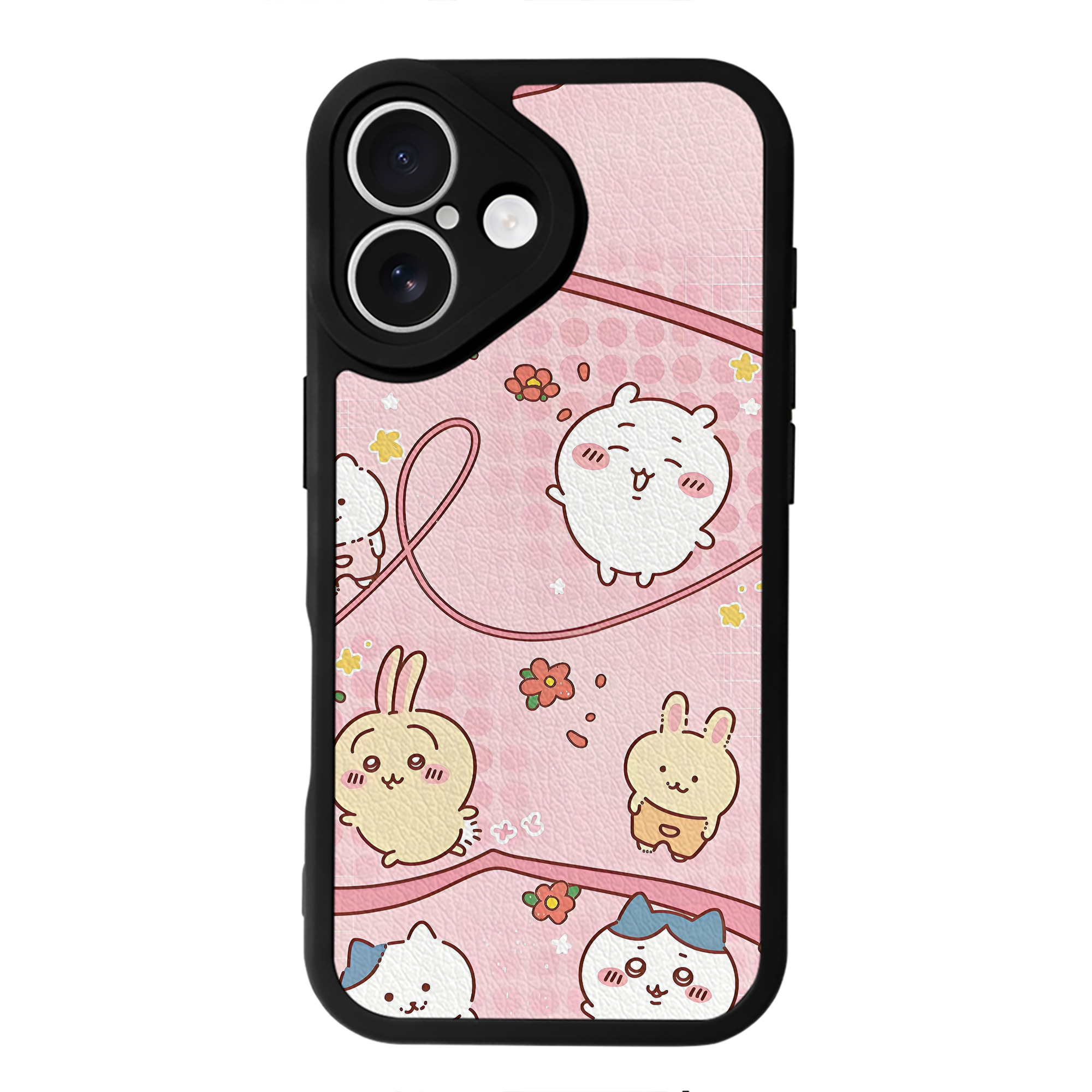 （画像用） ちいかわ Chii-kawa 【iPhone 16シリーズ対応】シリコンスマホケース（レザー調） 材質：シリコン
